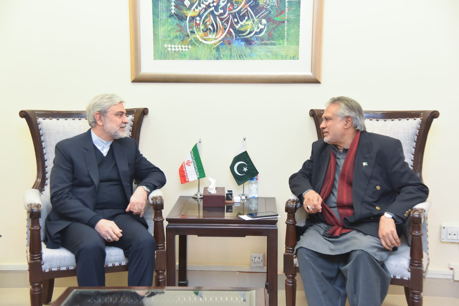 Ambassador of the Islamic Republic of Iran to Pakistan H.E. Seyed Mohammad Ali Hosseini called on Federal Minister for Finance.