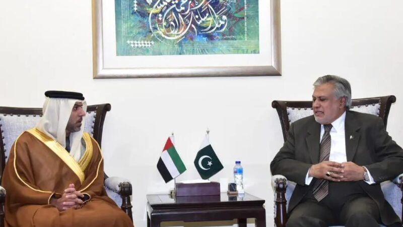Ambassador of the UAE called on the Federal Minister  Senator Mohammad Ishaq Dar at Finance Division today.