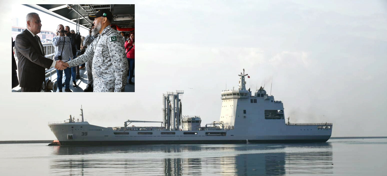 SECOND PAKISTAN NAVY SHIP MOAWIN REACHED SYRIA FOR RELIEF MISSION.