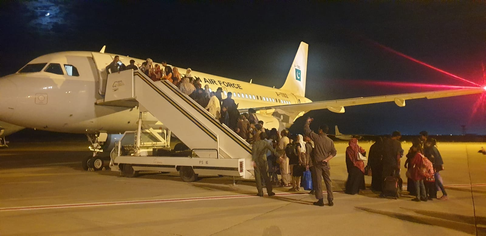PAF Airbus and C-130 Hercules aircraft evacuate stranded Pakistanis from Sudan through Jeddah.