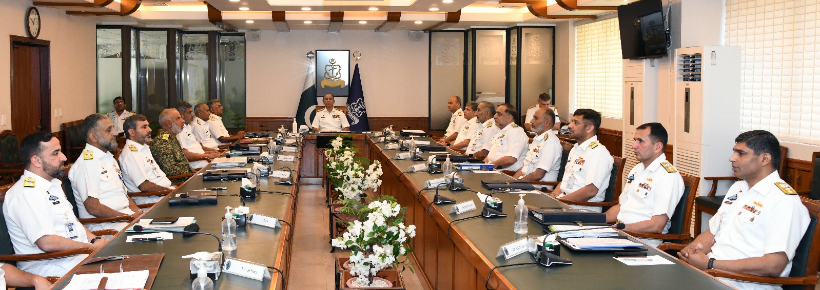 NAVAL CHIEF HEADS COMMAND & STAFF CONFERENCE AT NAVAL HEADQUARTERS ISLAMABAD.