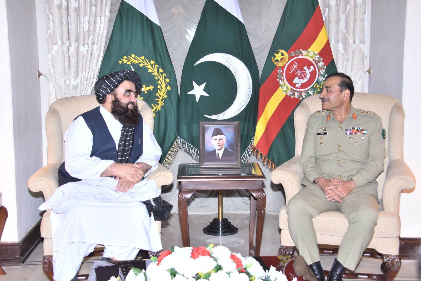 General Syed Asim Munir, COAS, met Acting Afghan Minister for Foreign Affairs, Amir Khan Muttaqi.