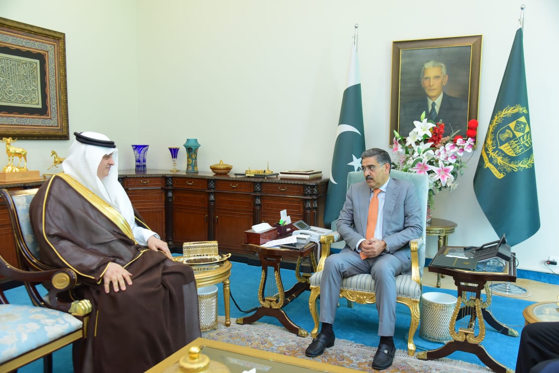Saudi Ambassador Calls on the Caretaker Prime Minister.
