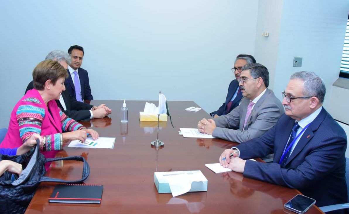 Caretaker Prime Minister Anwaar-ul-Haq Kakar held a meeting with Managing Director of IMF Kristalina Georgieva in New York.