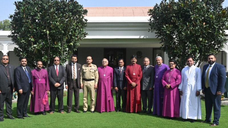 Dr. Azad Marshall President Bishops along with delegation of Christian Community called on General Syed Asim Munir.