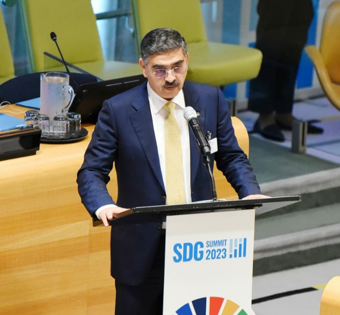 Caretaker Prime Minister at the SDG Summit Leaders Dialogue 6, “Mobilizing finance and investments and the means of implementation for SDG achievement”