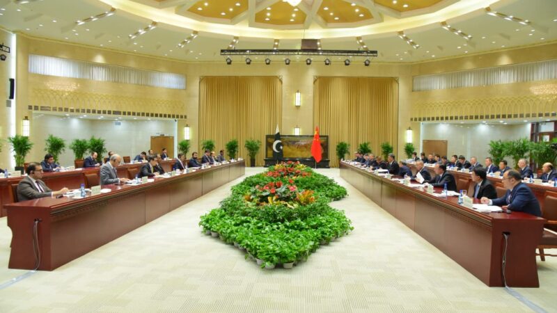 Caretaker Prime Minister’s Meeting with Party Secretary of Xinjiang Uygur Autonomous Region.