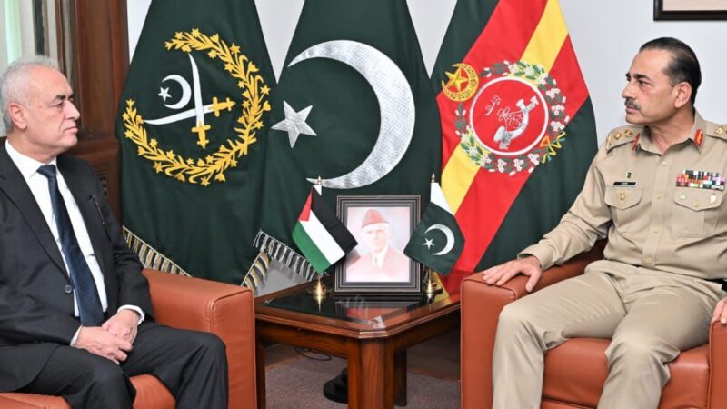 General Syed Asim Munir, NI(M)(COAS) met the Ambassador of Palestine to Pakistan.