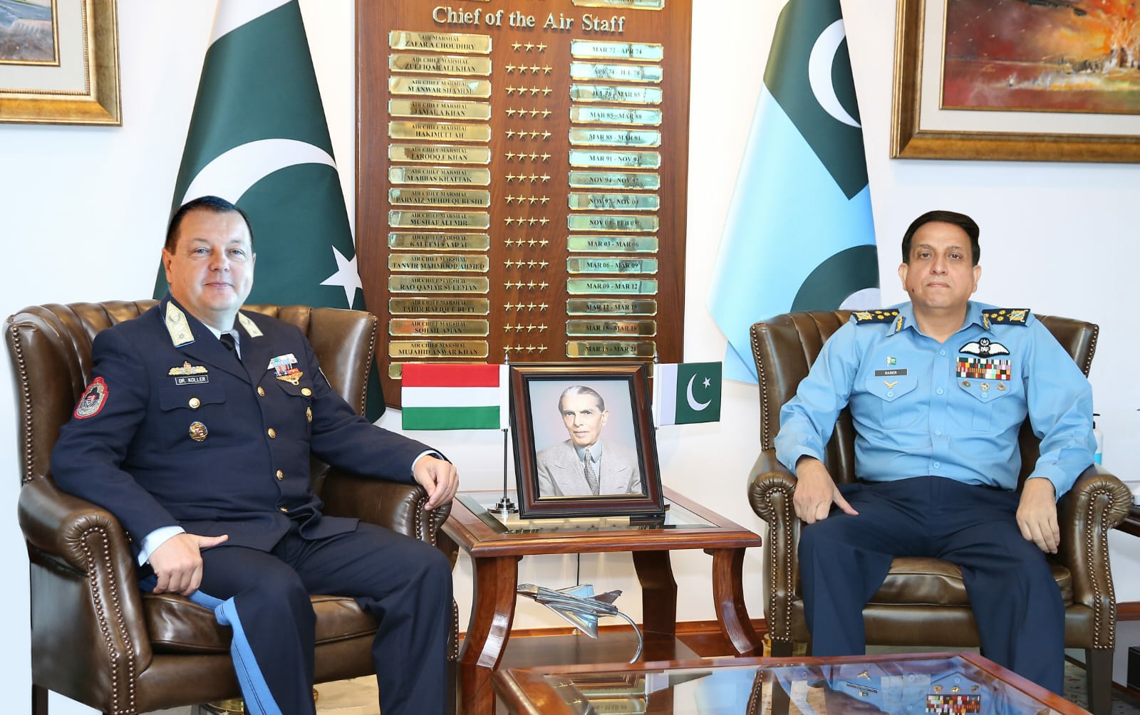 COMMANDER HUNGARIAN AIR FORCE CALLS ON AIR CHIEF.