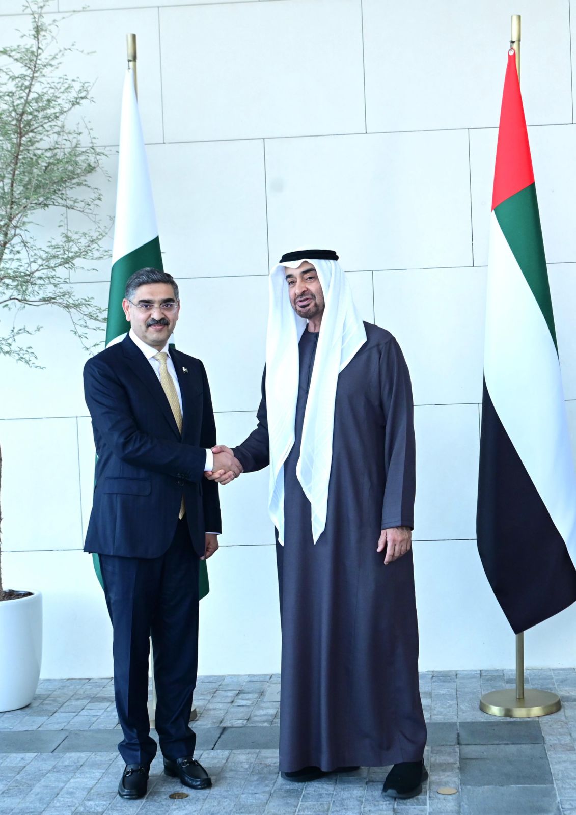 Meeting of the Caretaker Prime Minister with the President of the UAE.