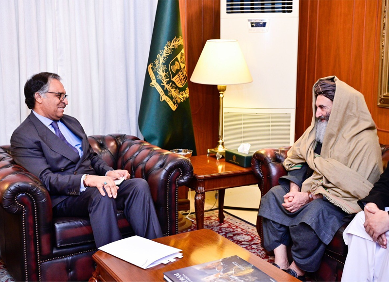 FM Jilani receives Mullah Shirin Governor of Kandahar.