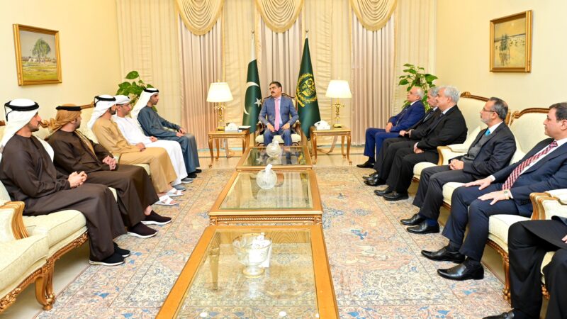 Caretaker PM Anwaar-ul-Haq Kakar witnesses signing of a MoU between the Authority of KPT, Pakistan and Abu Dhabi Ports Group, UAE.