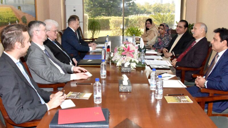 Russian Senator Vladimir A. Chizhov along with the delegation hold a Meeting with Senator Mushahid Hussain.