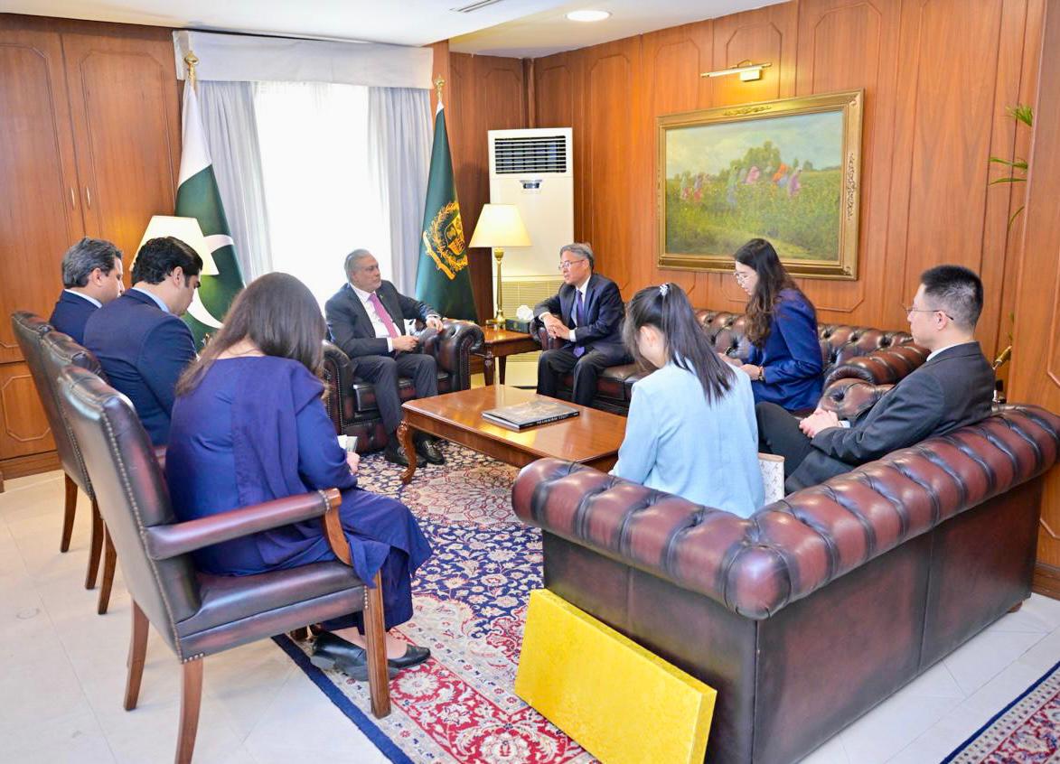 Chinese Ambassador Calls on the Foreign Minister Ishaq Dar.