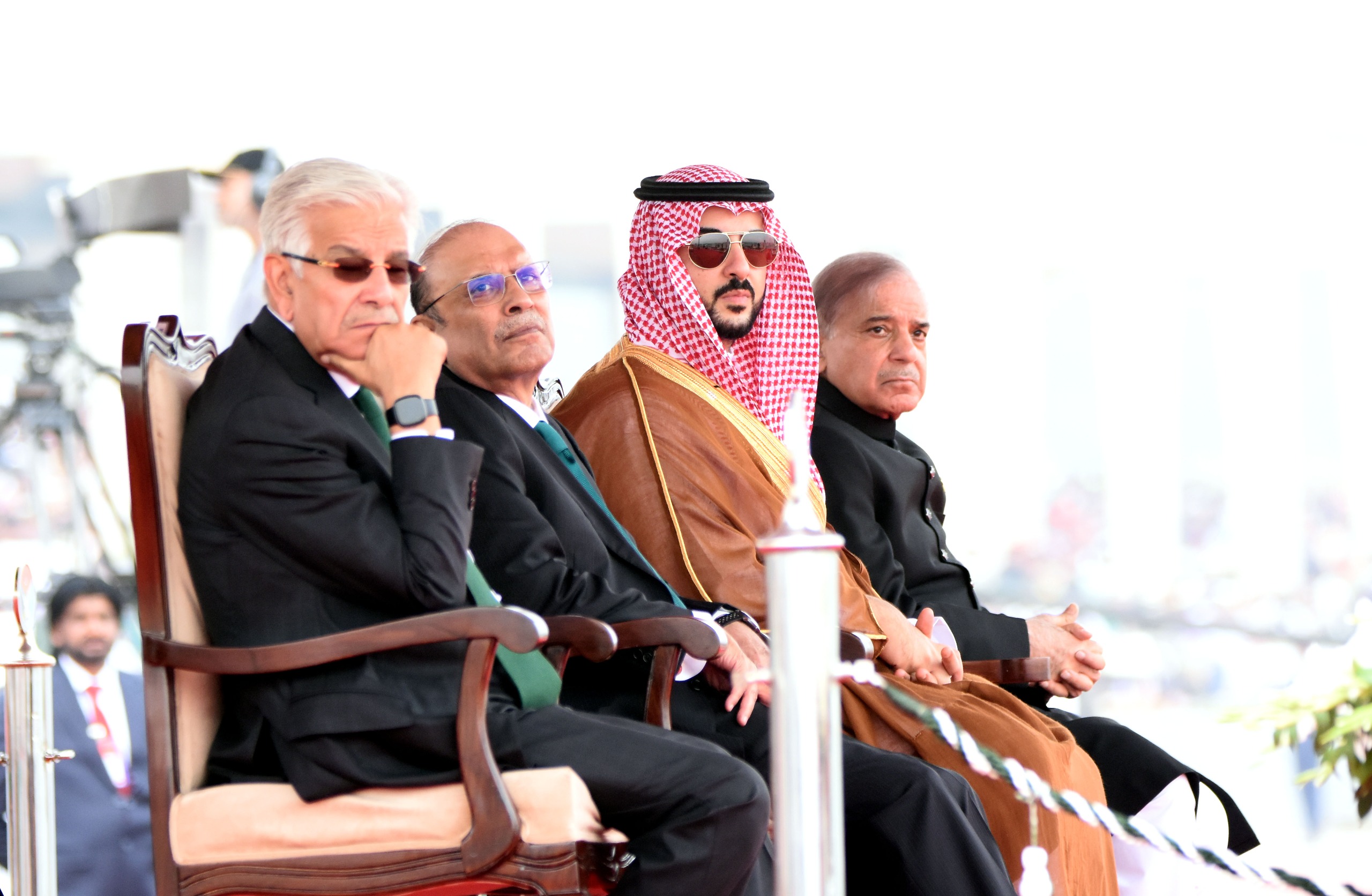 Armed Forces show military prowess witnessed by Saudi Defence Minister and diplomats.