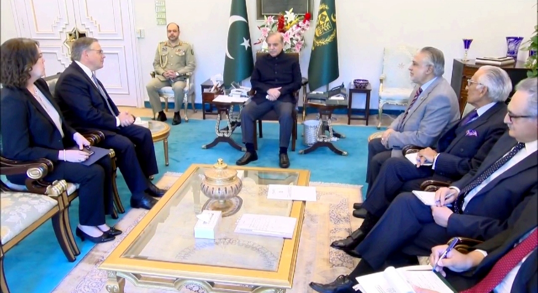U.S Ambassador to Pakistan Donald Blome meeting with Prime Minister Sharif.