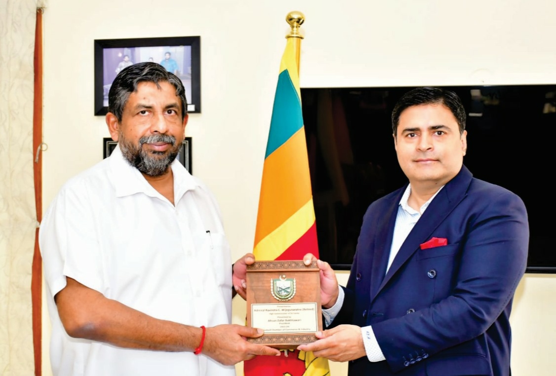 Sri Lankan envoy keen to enhance bilateral trade upto $800 million with Pakistan.