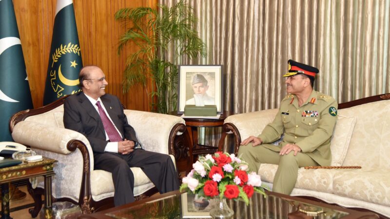 COAS General Syed Asim Munir calls on President Asif Ali Zardari.
