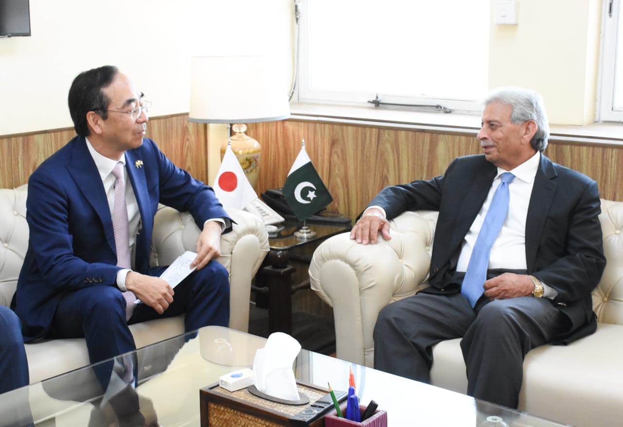 Japanese Ambassador to Pakistan, Wada Mitsuhiro, here on Monday met with Federal Minister Rana Tanveer Hussain.