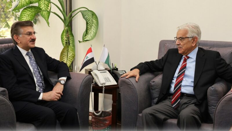 Pakistan ready to enhance and expand Defence ties with Iraq; Defence Minister.