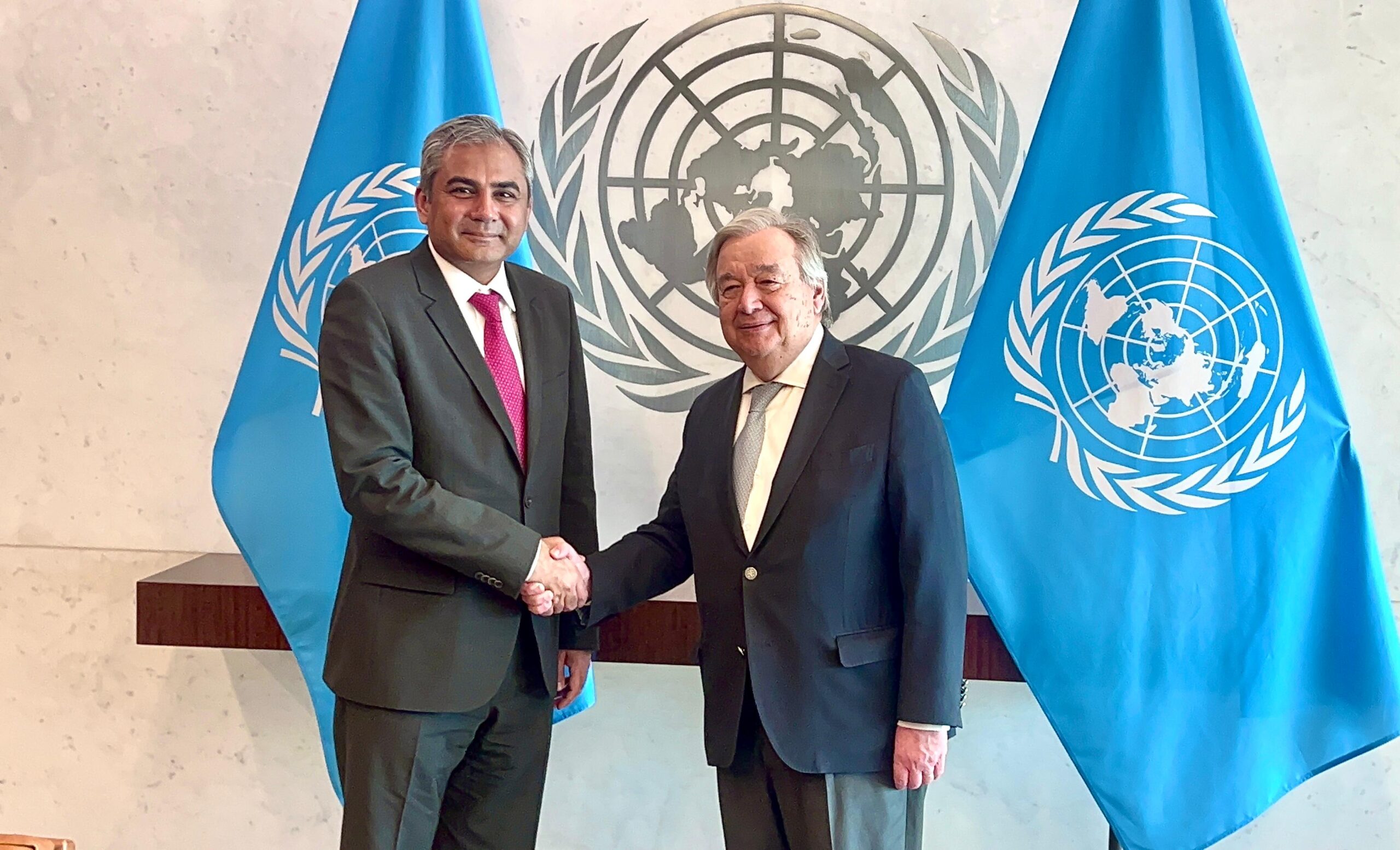 Federal Interior Minister Mohsin Naqvi Meets UN Secretary General Antonio Guterres.