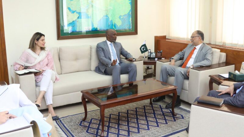 Newly designated UN Coordinator in Pakistan paid a courtesy called on Federal Minister Ahsan Iqbal.