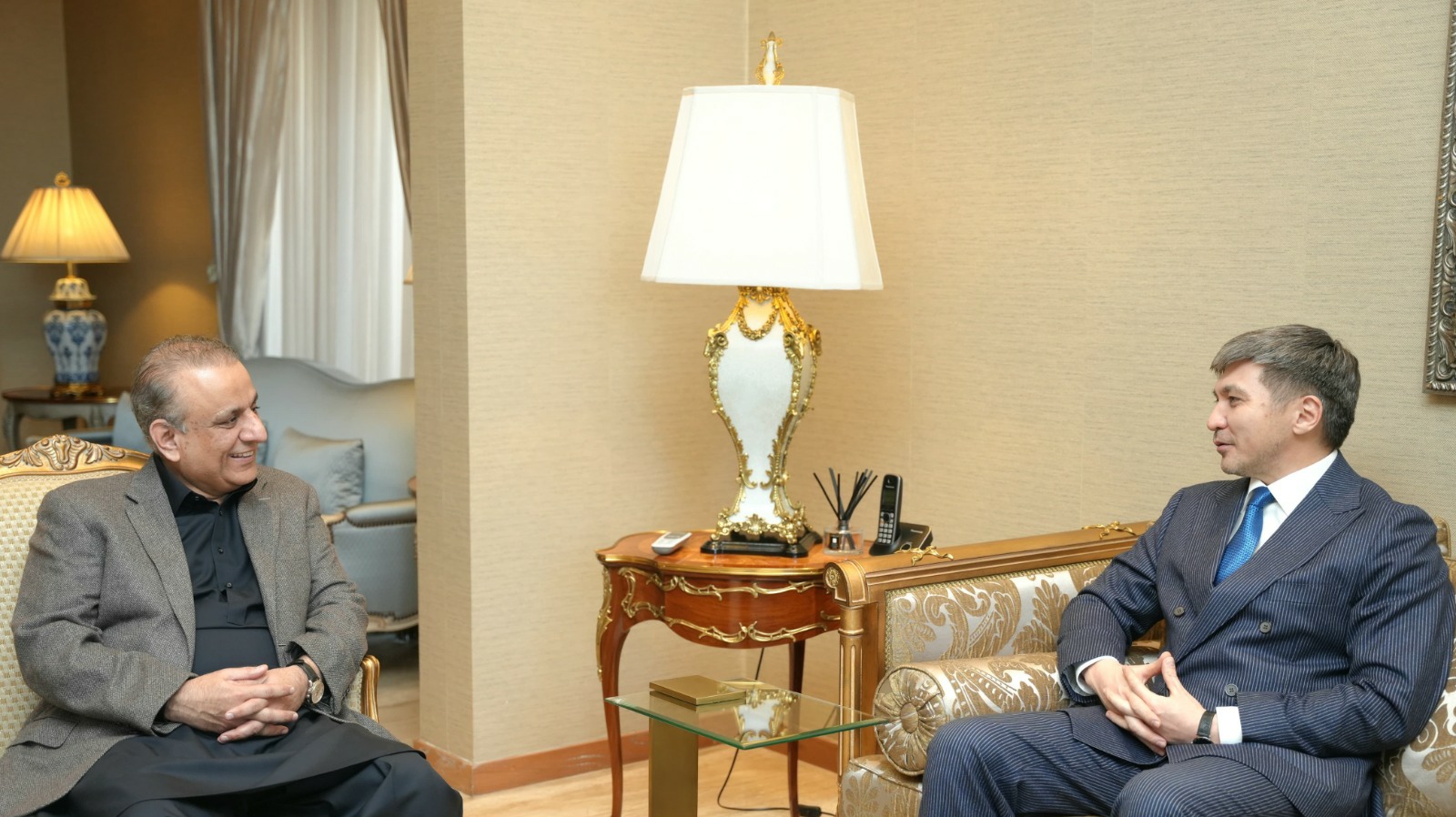 TRADE CORRIDOR, ACCESS TO PORTS, & DISPLAY CENTERS FOR CENTRAL ASIAN COUNTRIES KAZAKHSTAN AMBASSADOR YERZHAN KASTAFIN CALLED ON ABDUL ALEEM KHAN