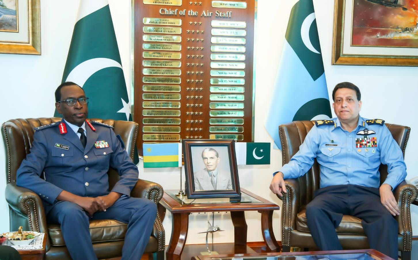 RWANDAN AIR CHIEF VISITS AIR HEADQUARTERS.