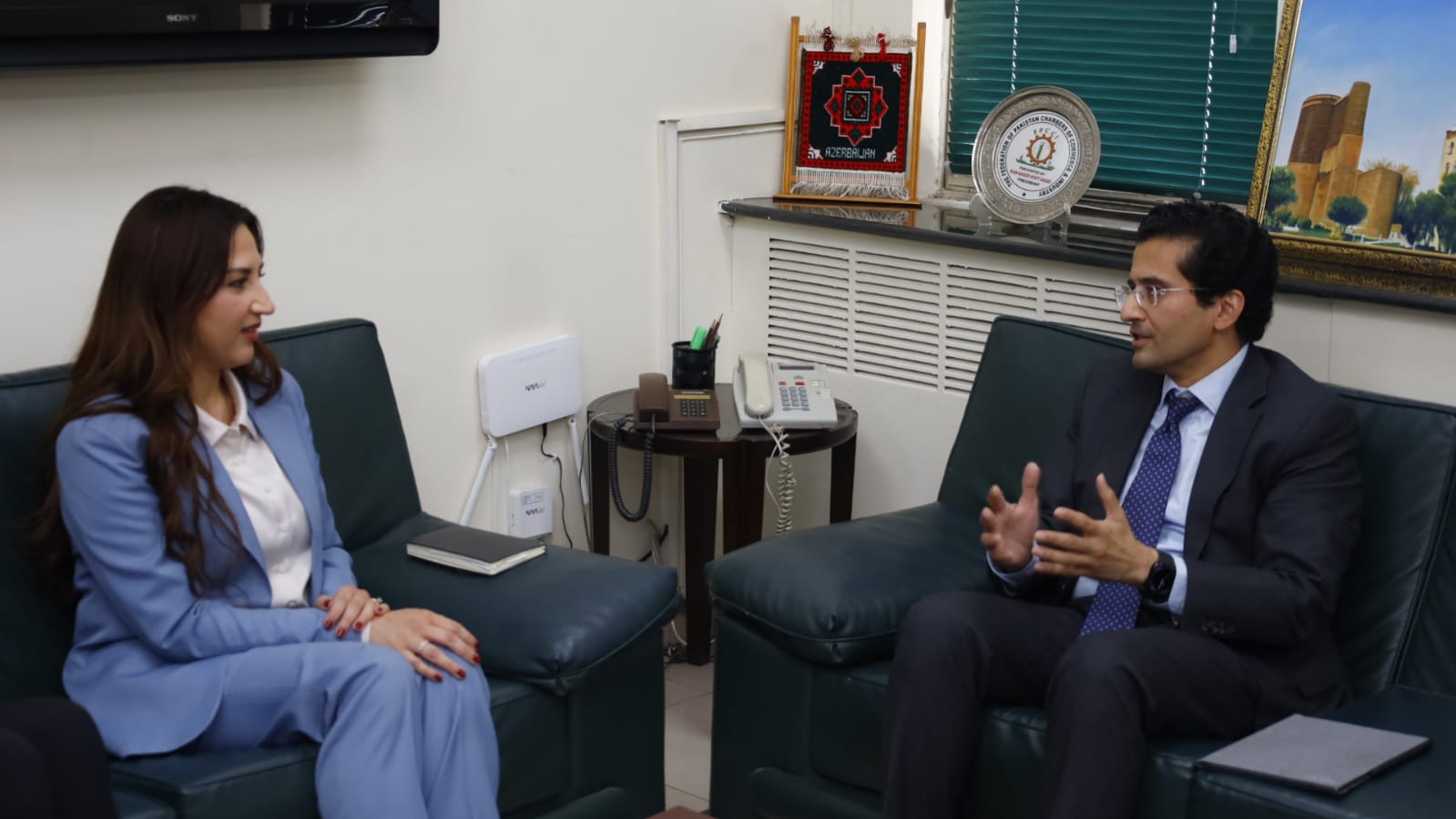 Natalie Baker of the US Embassy met with Federal Minister Ali Pervaiz Malik to discuss energy collaboration and Pak-US ties.
