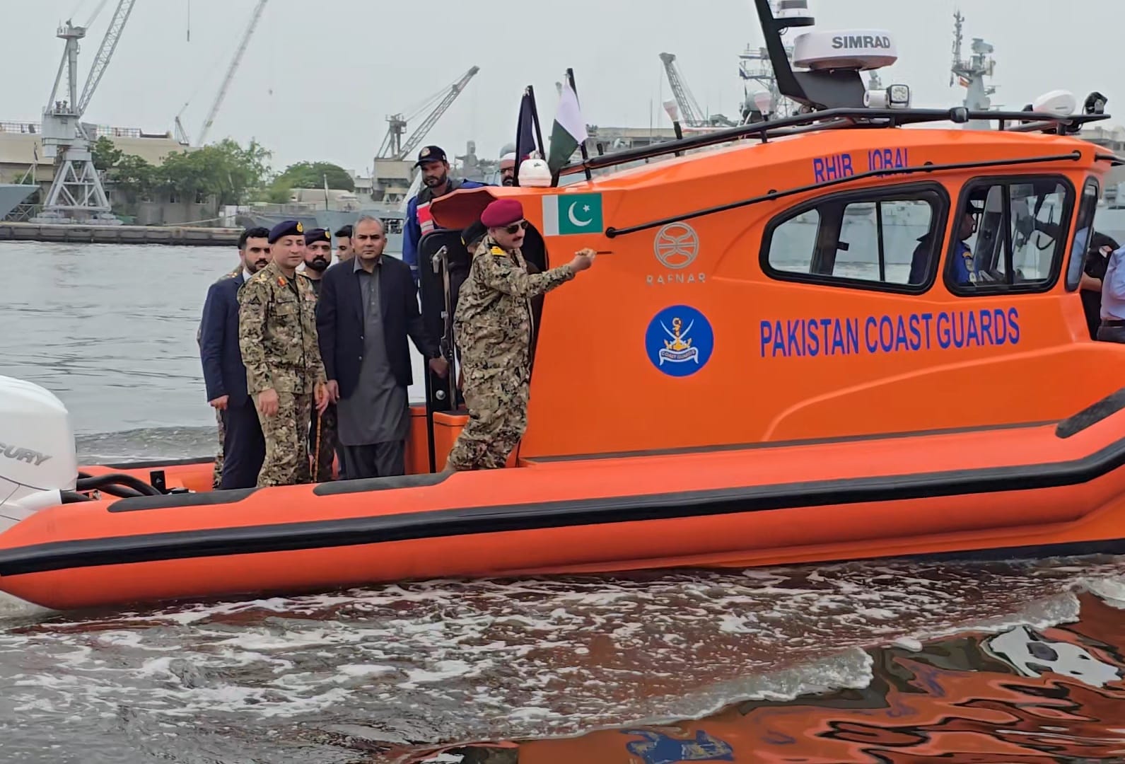 Federal Interior Minister Mohsin Naqvi praises Pakistan Coast Guards for anti-smuggling efforts.