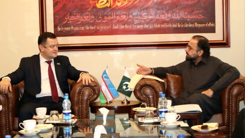 Federal Minister Chaudhry Salik Hussain met Uzbekistan’s Ambassador Ali Sher Takhtaev to discuss job opportunities for Pakistanis.