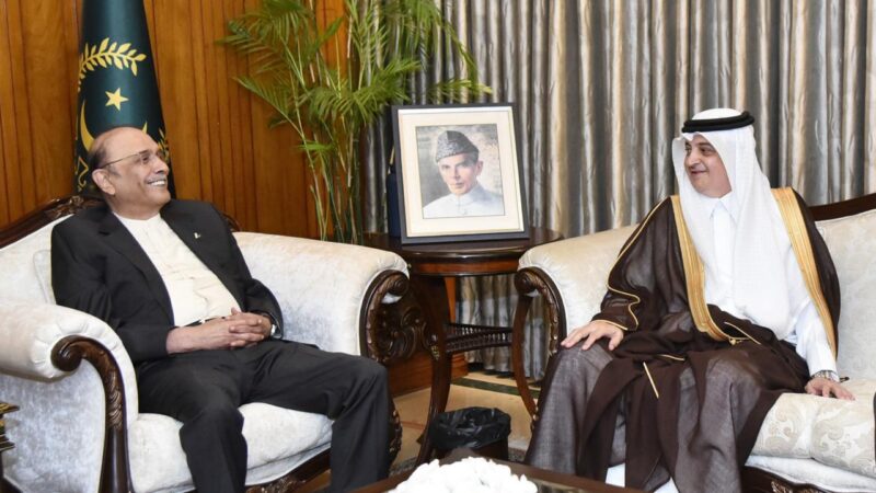 Ambassador Nawaf bin Said Al-Malki Meets President Zardari to Advance Bilateral Cooperation