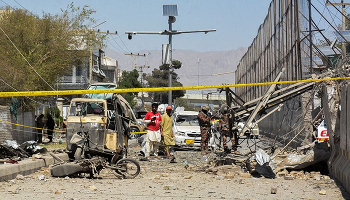At least 10 deaths confirmed in blast near Quetta’s FC headquarters: health minister