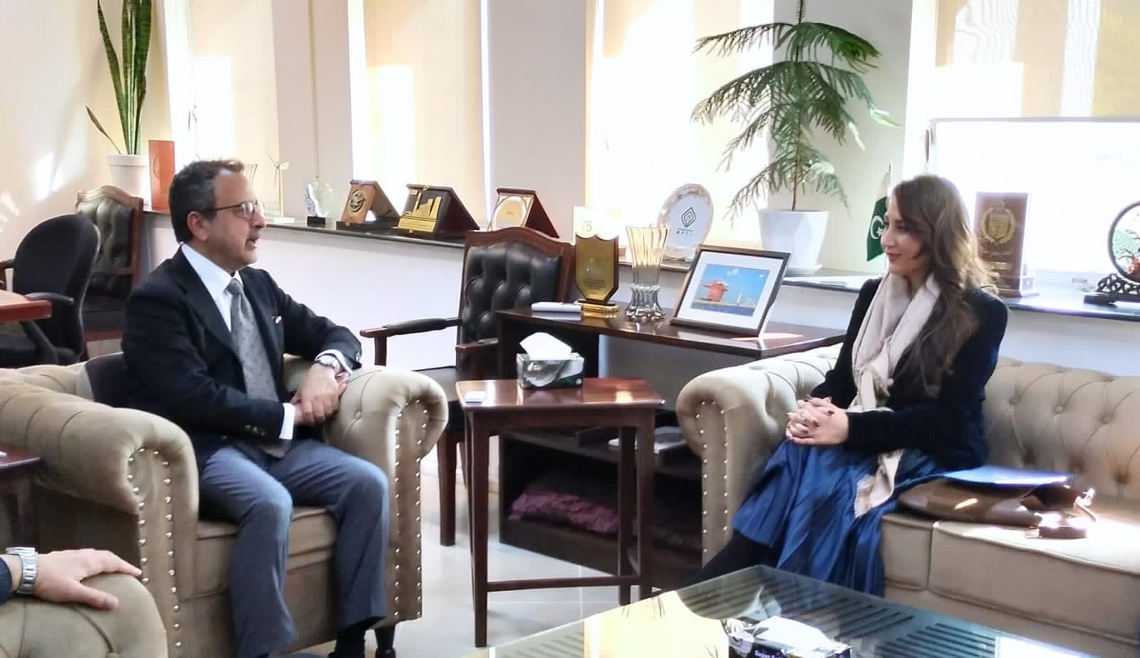Minister for Power Awais  Leghari Meets U.S. Ambassador Natalie Baker Discussion on  Strengthening Pakistan’s Power Sector