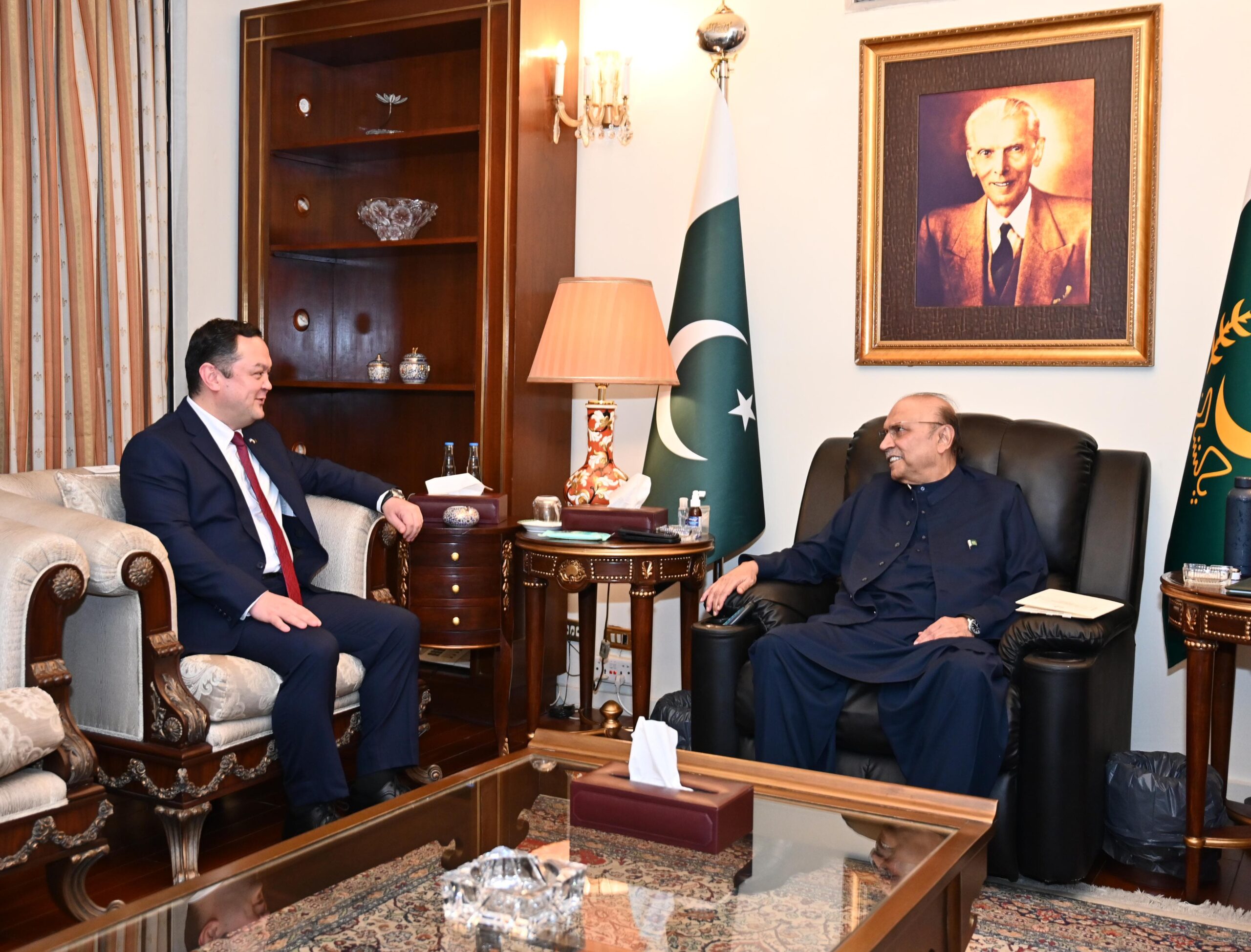President emphasises trade expansion and connectivity in meeting with Uzbek Ambassador