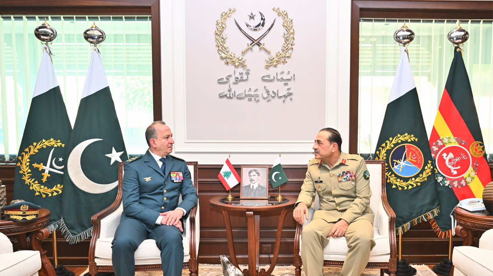 Lebanese Army Chief Meets Pakistan’s Army Chief at GHQ, Discusses Defence Cooperation