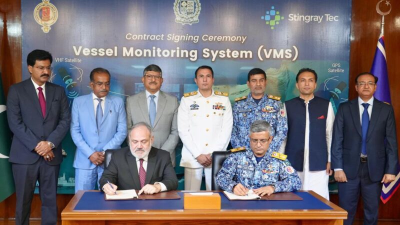 Contract Signing Ceremony held at Headquarters Pakistan Maritime Security Agency (PMSA) for Vessel Monitoring System (VMS)