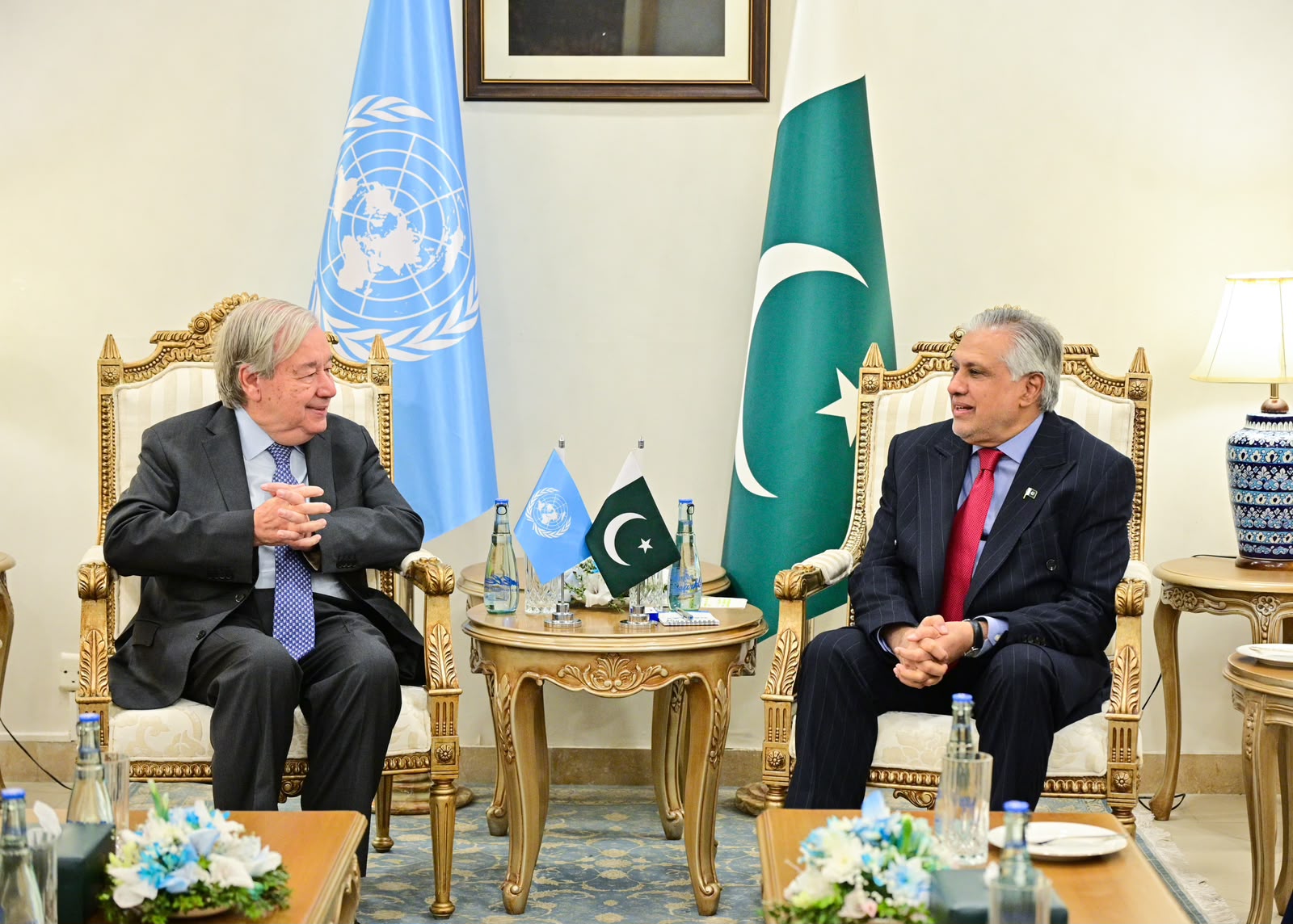 Dar Meets UN Secretary-General, Discusses Regional and Global Security
